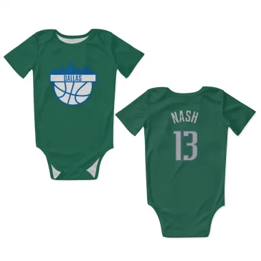 Green Dallas Mavericks Steve Nash   Newborn & Infant Bodysuit