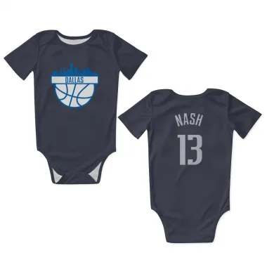 Navy Dallas Mavericks Steve Nash   Newborn & Infant Bodysuit