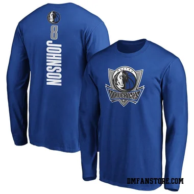 Royal Men's AJ Johnson Dallas Mavericks Backer Long Sleeve T-Shirt