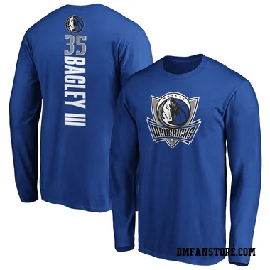 Royal Men's Marvin Bagley III Dallas Mavericks Backer Long Sleeve T-Shirt