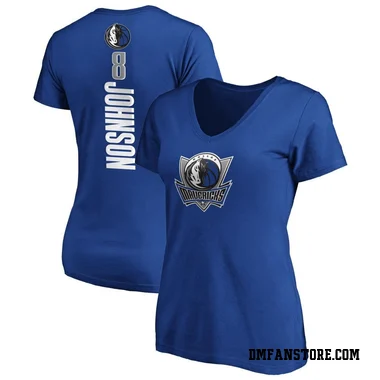 Royal Women's AJ Johnson Dallas Mavericks Backer T-Shirt