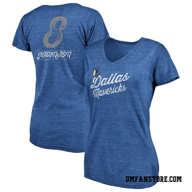 Royal Women's AJ Johnson Dallas Mavericks Sideline V-Neck T-Shirt