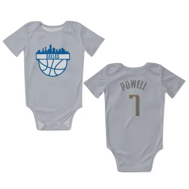 White Dallas Mavericks Dwight Powell   Gray Newborn & Infant Bodysuit