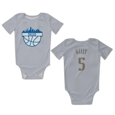 White Dallas Mavericks Miles Kelly   Gray Newborn & Infant Bodysuit